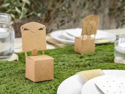 Pudełeczka dla gości krzesełka kraft eco PROMO x10 Pudełeczka dla gości krzesełka kraft eco PROMO x10