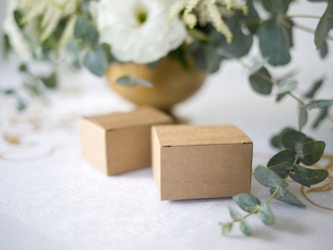 Pudełeczka kraft eco upominki dla gości ślub 10szt Pudełeczka kraft eco upominki dla gości ślub 10szt