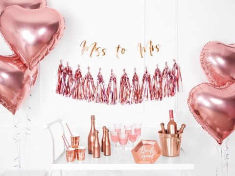 Talerzyki kubeczki rosegold wieczór panieński 6os. Talerzyki kubeczki rosegold wieczór panieński 6os.