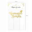 Topper na tort Komunia Święta dekoracje na komunię Topper na tort Komunia Święta dekoracje na komunię