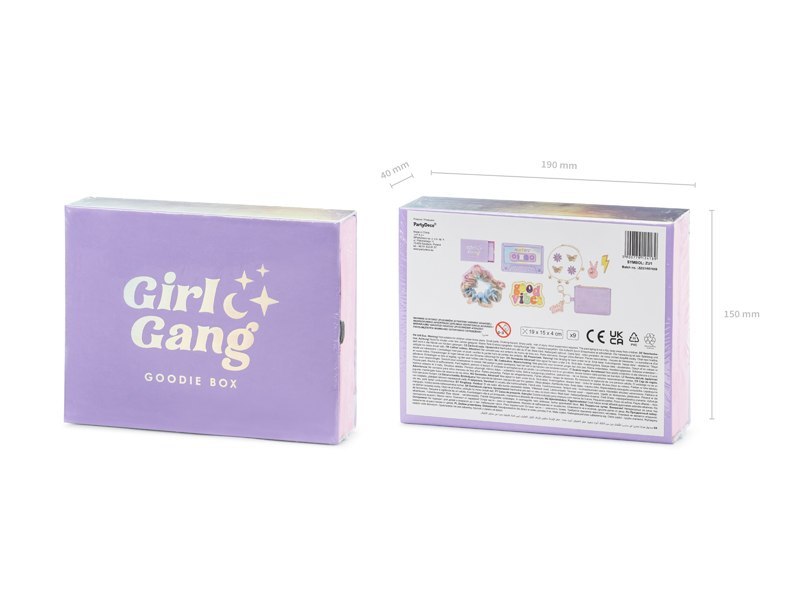 Zestaw prezentowy Girl Gang Goodie Box, mix, 19x15x4 cm
