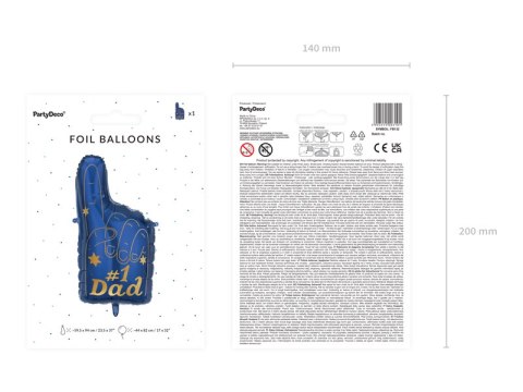 Balon foliowy #1 Dad, 46 x 86.5 cm, mix Balon foliowy #1 Dad, 46 x 86.5 cm, mix