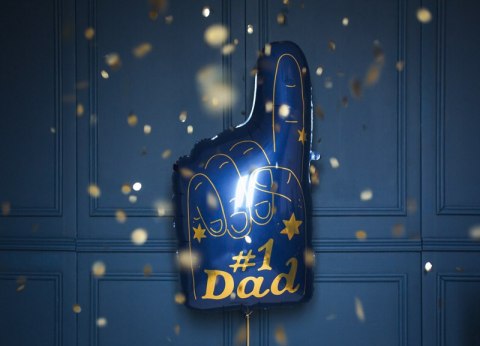 Balon foliowy #1 Dad, 46 x 86.5 cm, mix Balon foliowy #1 Dad, 46 x 86.5 cm, mix