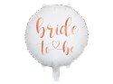 Balon foliowy Bride to be 45cm, biały Balon foliowy Bride to be 45cm, biały