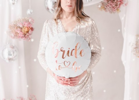 Balon foliowy Bride to be 45cm, biały Balon foliowy Bride to be 45cm, biały