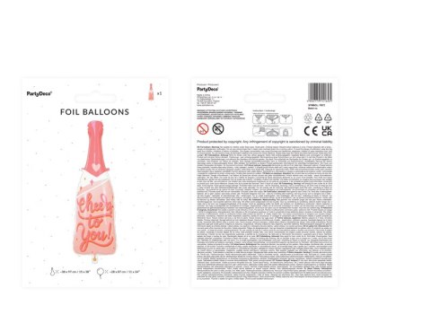 Balon foliowy Butelka, 38x97 cm, mix Balon foliowy Butelka, 38x97 cm, mix