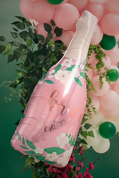 Balon foliowy Butelka Bride to be, 49.5x108.5 cm, mix Balon foliowy Butelka Bride to be, 49.5x108.5 cm, mix