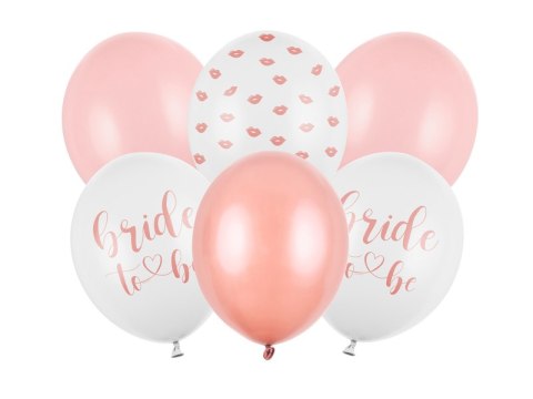 Balony 30 cm, Bride to be, mix (1 op. / 6 szt.)