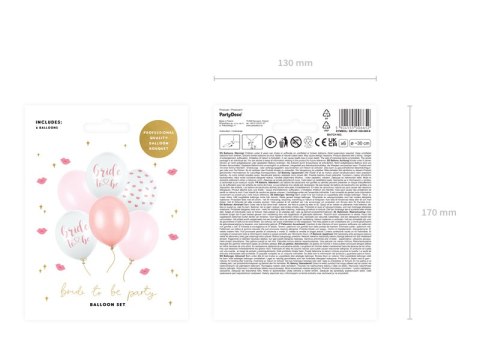 Balony 30 cm, Bride to be, mix (1 op. / 6 szt.) Balony 30 cm, Bride to be, mix (1 op. / 6 szt.)