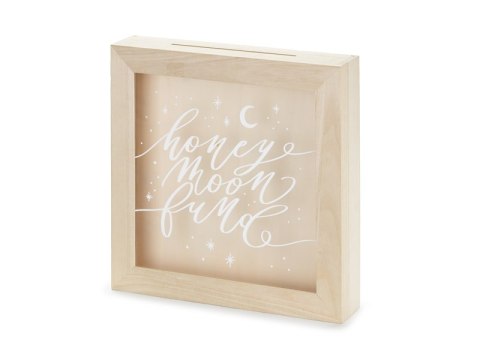 Drewniana skarbonka - Honeymoon fund, mix, 6x30x30 Drewniana skarbonka - Honeymoon fund, mix, 6x30x30