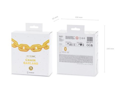 Girlanda balonowa Łańcuch, złoty, 6,7 m (1 op. / 14 szt.) Girlanda balonowa Łańcuch, złoty, 6,7 m (1 op. / 14 szt.)