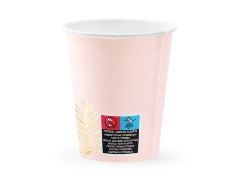 Kubeczki Liście, jasny różowy, 220ml (1 op. / 6 szt.) Kubeczki Liście, jasny różowy, 220ml (1 op. / 6 szt.)
