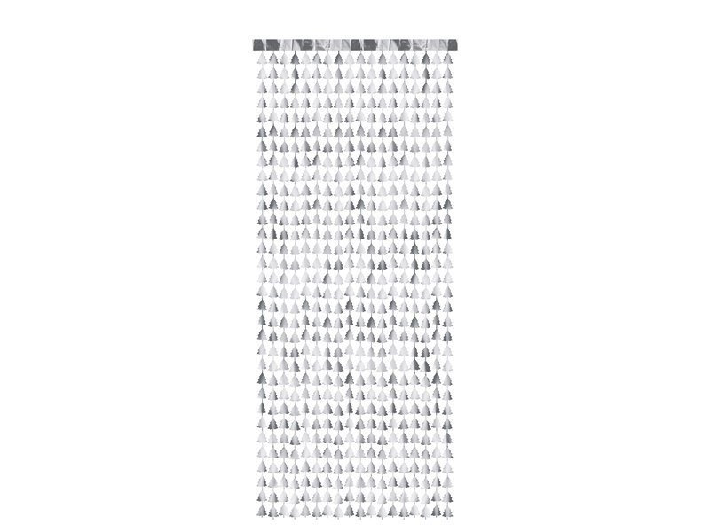 Kurtyna - Choinka, srebrny, 100x245 cm Kurtyna - Choinka, srebrny, 100x245 cm