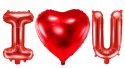 Napis Kocham Cię balony I LOVE U ozdoby WALENTYNKI