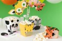 Pudełka na popcorn słodycze zwierzątka safari x4 Pudełka na popcorn słodycze zwierzątka safari x4
