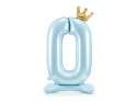 Stojący balon foliowy cyfra "0" , 84 cm, błękit Stojący balon foliowy cyfra "0" , 84 cm, błękit