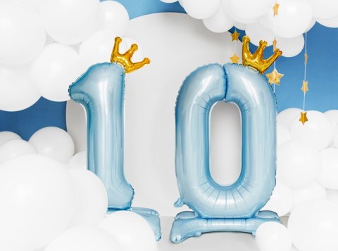 Stojący balon foliowy cyfra " 1 " , 84 cm, błękit Stojący balon foliowy cyfra " 1 " , 84 cm, błękit