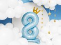 Stojący balon foliowy cyfra "8" , 84 cm, błękit Stojący balon foliowy cyfra "8" , 84 cm, błękit