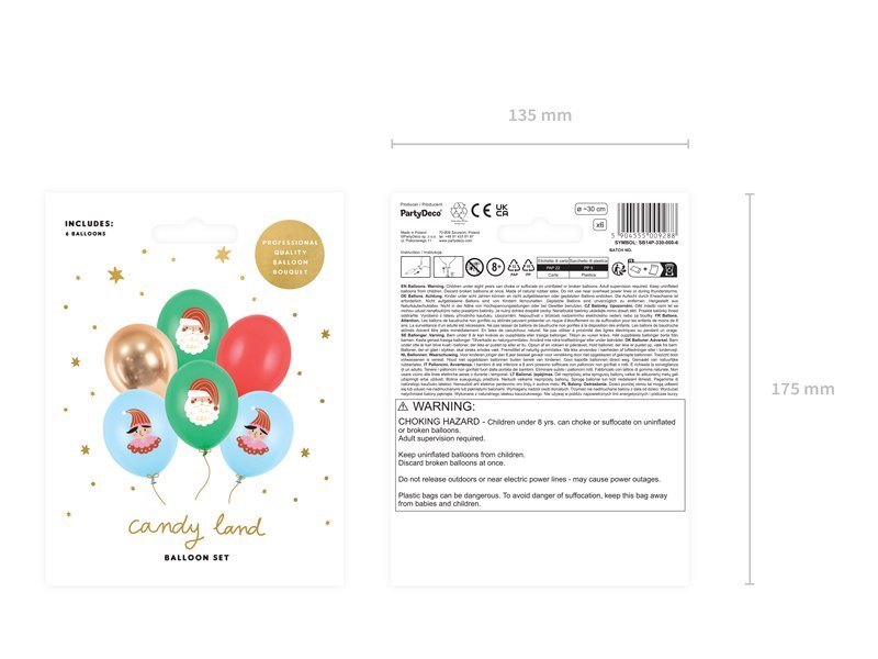 Balony 30 cm, Candy land, mix (1 op. / 50 szt.)