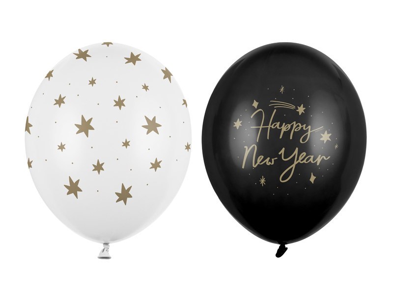 Balony 30 cm, Happy New Year, mix (1 op. / 50 szt.) Balony 30 cm, Happy New Year, mix (1 op. / 50 szt.)
