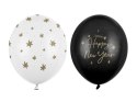 Balony 30 cm, Happy New Year, mix (1 op. / 50 szt.)