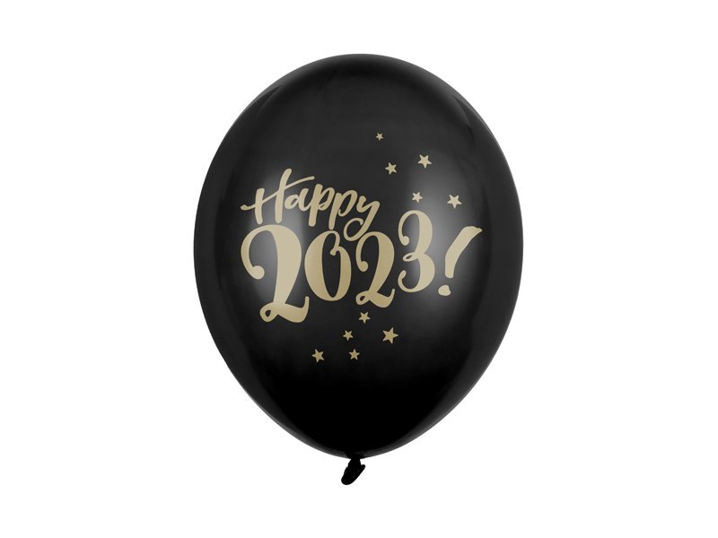 Balony 30cm, Happy 2023!, Pastel Black (1 op. / 50 szt.) Balony 30cm, Happy 2023!, Pastel Black (1 op. / 50 szt.)