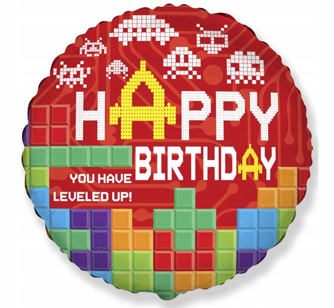 Balony na 1-99 urodziny motyw minecraft piksele Balony na 1-99 urodziny motyw minecraft piksele