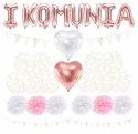 Balony pompony girlanda napis dekoracje na komunię Balony pompony girlanda napis dekoracje na komunię