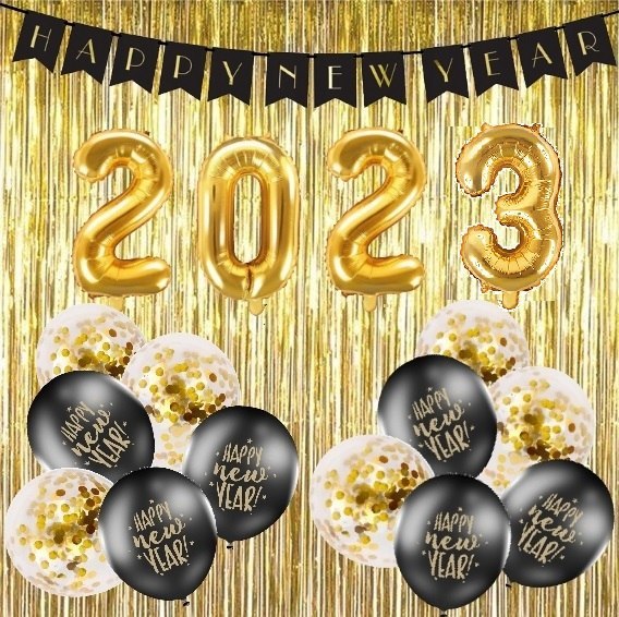 Dekoracje balony baner girlanda na Sylwestra 2023 Dekoracje balony baner girlanda na Sylwestra 2023