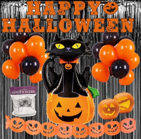 Dekoracje girlanda balon sieć pajęczyna Halloween Dekoracje girlanda balon sieć pajęczyna Halloween
