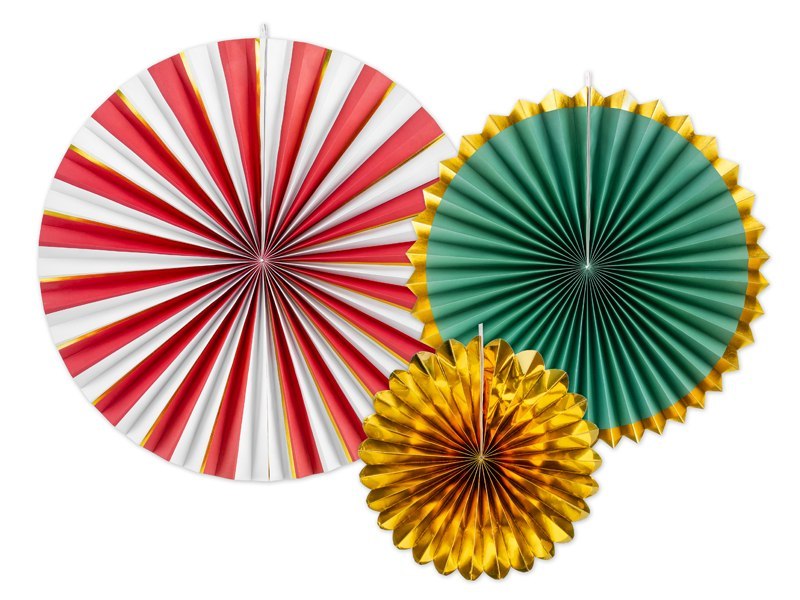 Rozety dekoracyjne, mix, 26-43 cm (1 op. / 3 szt.) Rozety dekoracyjne, mix, 26-43 cm (1 op. / 3 szt.)