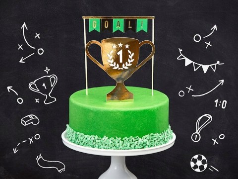 Topper na tort Piłka nożna dekoracje z piłką GOAL Topper na tort Piłka nożna dekoracje z piłką GOAL