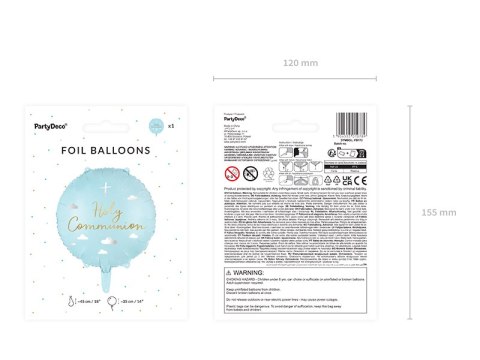 Balon foliowy ''Holy Communion'', 45 cm, mix Balon foliowy ''Holy Communion'', 45 cm, mix