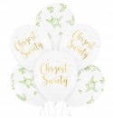Balony na Chrzest Święty dekoracje ozdoby złote x6 Balony na Chrzest Święty dekoracje ozdoby złote x6