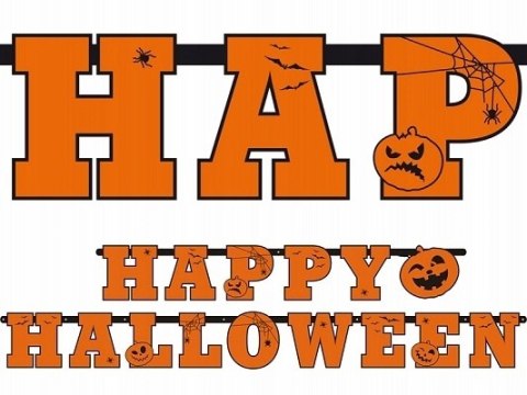 Balony na Halloween baner girlanda świecące dynie Balony na Halloween baner girlanda świecące dynie