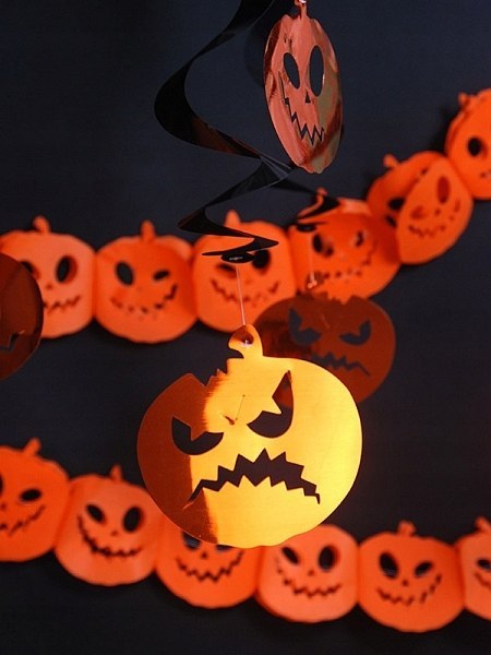 Balony na Halloween baner girlanda świecące dynie Balony na Halloween baner girlanda świecące dynie