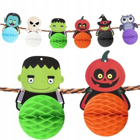 Balony na Halloween baner girlanda świecące dynie Balony na Halloween baner girlanda świecące dynie