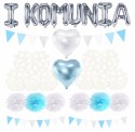 Balony pompony girlanda napis dekoracje na komunię Balony pompony girlanda napis dekoracje na komunię
