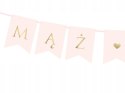 Baner napis Mąż Żona dekoracja za Młodą Parą Ślub Baner napis Mąż Żona dekoracja za Młodą Parą Ślub