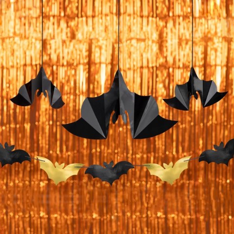 Dekoracje wiszące Halloween Nietoperze czarne 6szt Dekoracje wiszące Halloween Nietoperze czarne 6szt