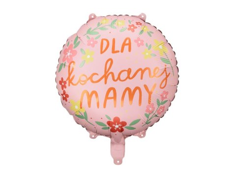 Balon foliowy ''Dla kochanej mamy'', 45 cm, mix Balon foliowy ''Dla kochanej mamy'', 45 cm, mix