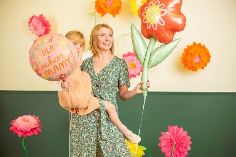 Balon foliowy ''Dla kochanej mamy'', 45 cm, mix Balon foliowy ''Dla kochanej mamy'', 45 cm, mix