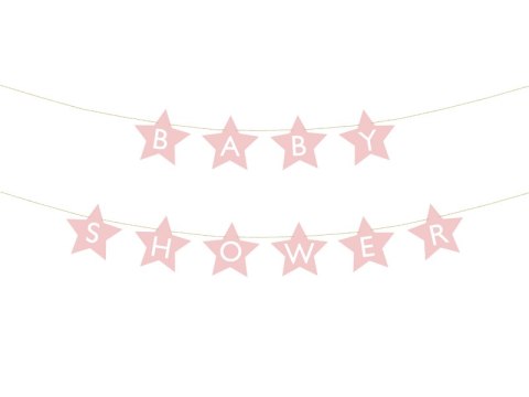 Baner Baby shower, 290x16.5 cm, jasny różowy Baner Baby shower, 290x16.5 cm, jasny różowy