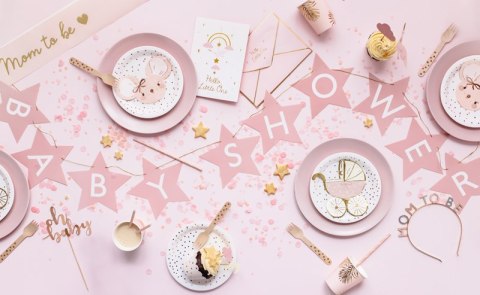 Baner Baby shower, 290x16.5 cm, jasny różowy Baner Baby shower, 290x16.5 cm, jasny różowy