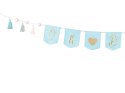 Baner Oh baby z frędzlami, błękit, 2.5 m Baner Oh baby z frędzlami, błękit, 2.5 m