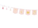 Baner Oh baby z frędzlami, jasny różowy, 2.5 m Baner Oh baby z frędzlami, jasny różowy, 2.5 m