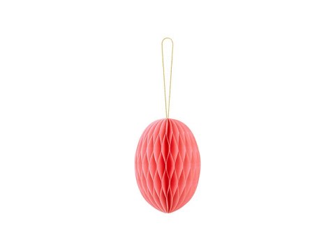 Dekoracja papierowa honeycomb Jajko, różowy, 12 cm Dekoracja papierowa honeycomb Jajko, różowy, 12 cm