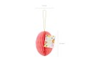 Dekoracja papierowa honeycomb Jajko, różowy, 12 cm Dekoracja papierowa honeycomb Jajko, różowy, 12 cm