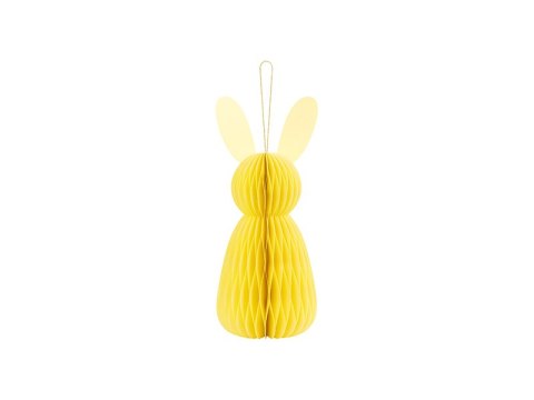Dekoracja papierowa honeycomb Króliczek, żółty, 30 cm Dekoracja papierowa honeycomb Króliczek, żółty, 30 cm