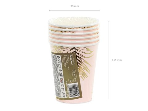 Kubeczki Liście, jasny różowy, 220ml (1 op. / 6 szt.) Kubeczki Liście, jasny różowy, 220ml (1 op. / 6 szt.)